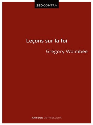 cover image of Leçons sur la Foi
